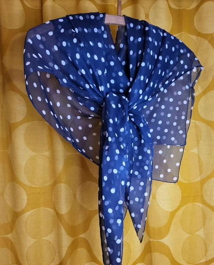 Polkadot Chiffon Scarf